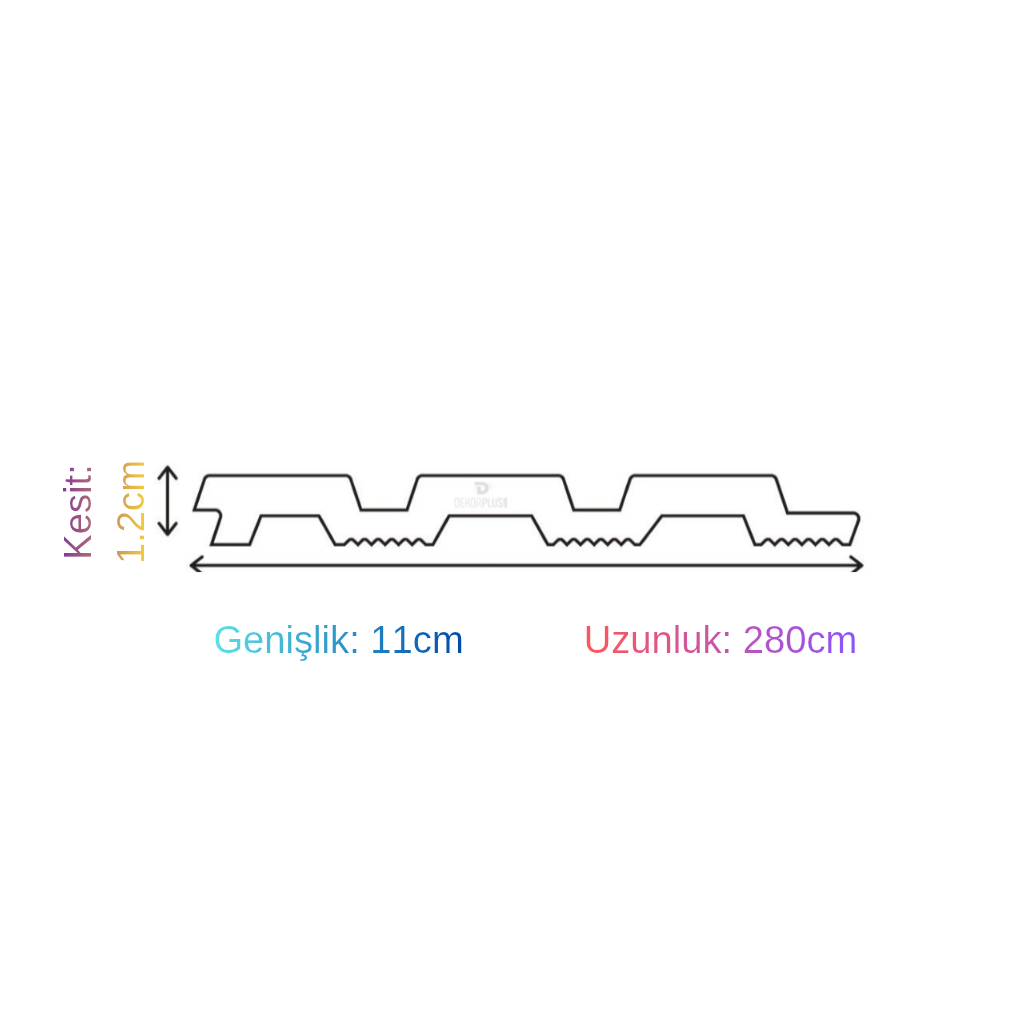 Beyaz Boyanabilir Polimer Lambri DPL12120 - Görsel 2