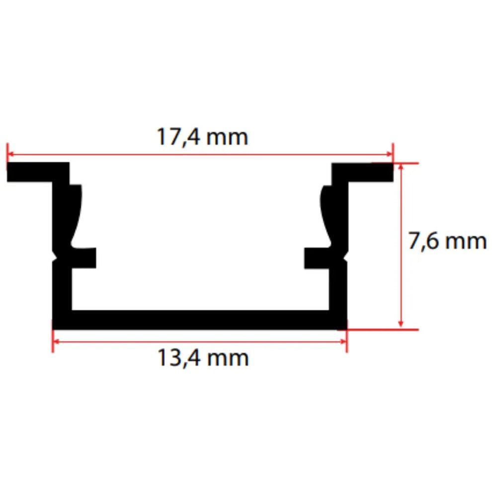 7x13mm Kanatlı Led Kanalı (3 Metre) - Görsel 2