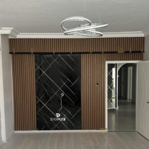 Sahara Black Mermer Desenli Pvc Duvar Paneli 122x280cm