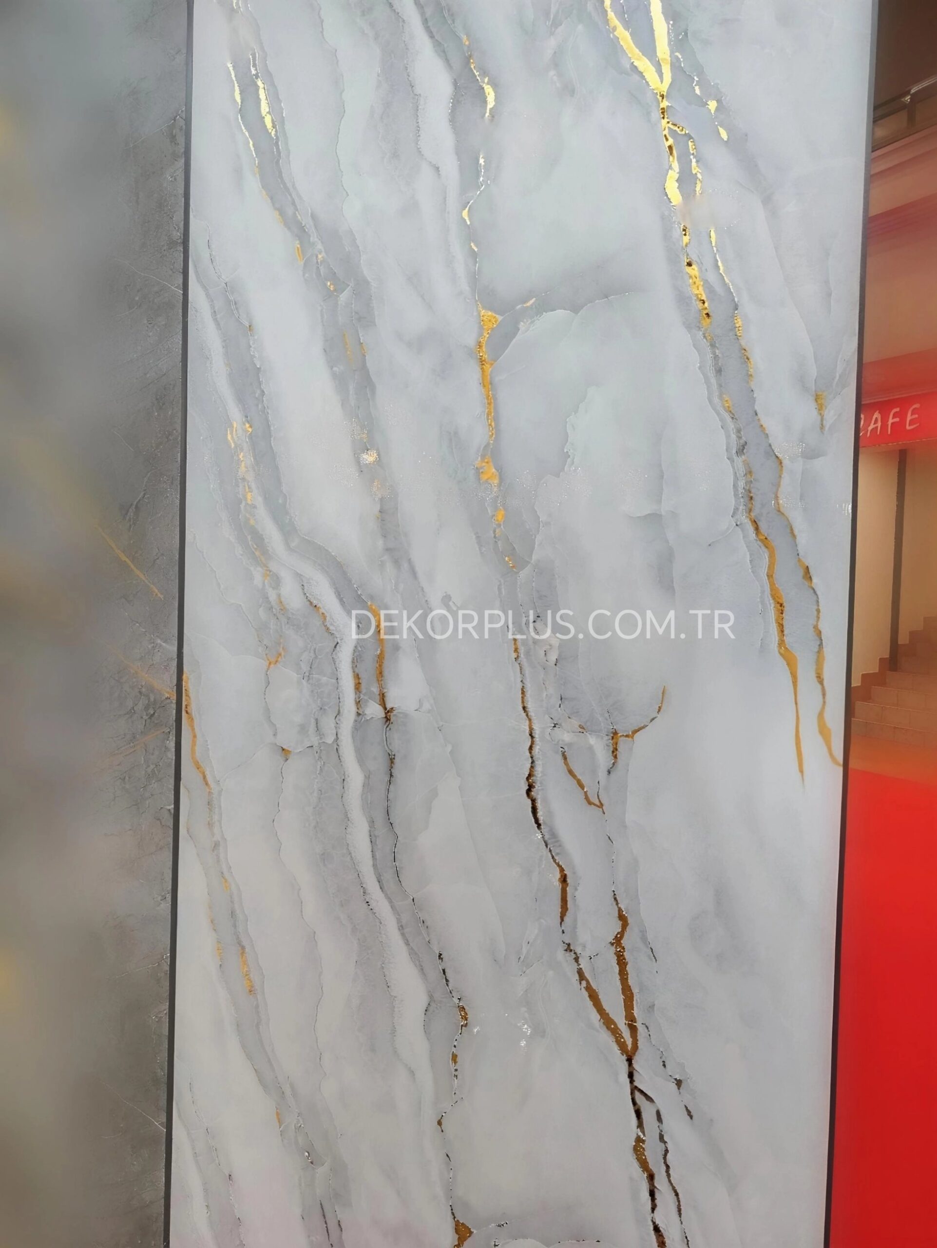 122x280cm Gold Mist 107 Mermer Desenli Pvc Duvar Paneli