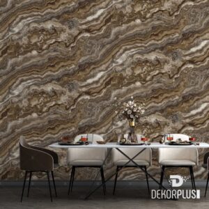 Roka 23102-5 Kahverengi Renk, Modern Taş Desen Duvar Kağıdı