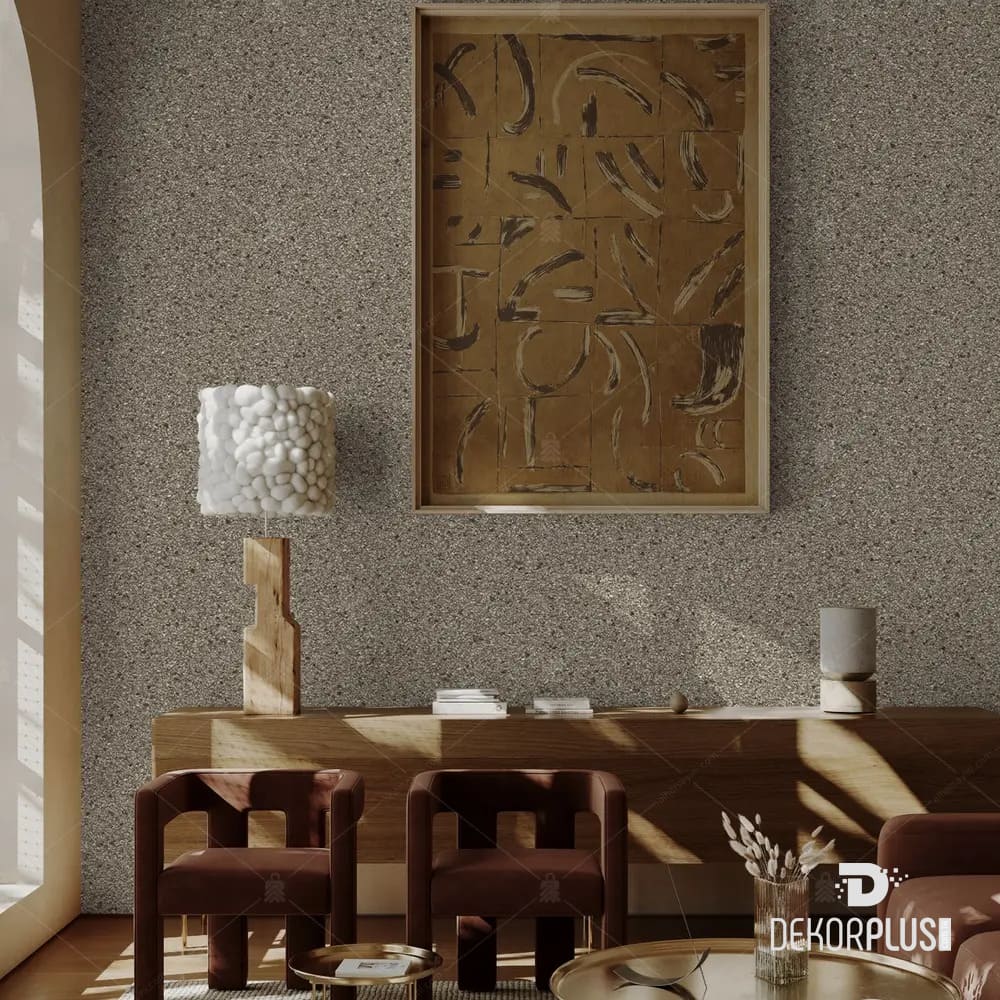 Roka 23110-3 Krem Renk, Mıcır Desenli Düz Duvar Kağıdı
