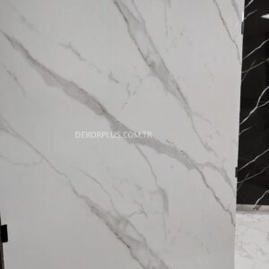 122x244cm Calacatta 103, Yerli Üretim Mermer Desenli Pvc Duvar Paneli
