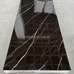 122x280cm Carrara Black Mermer Desenli Pvc Duvar Paneli