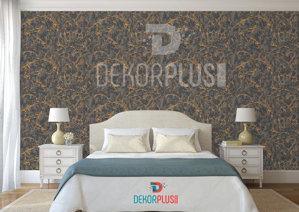 Vera 1503-5 Koyu Gri Renk Altın Damar Desenli Duvar Kağıdı - Görsel 3