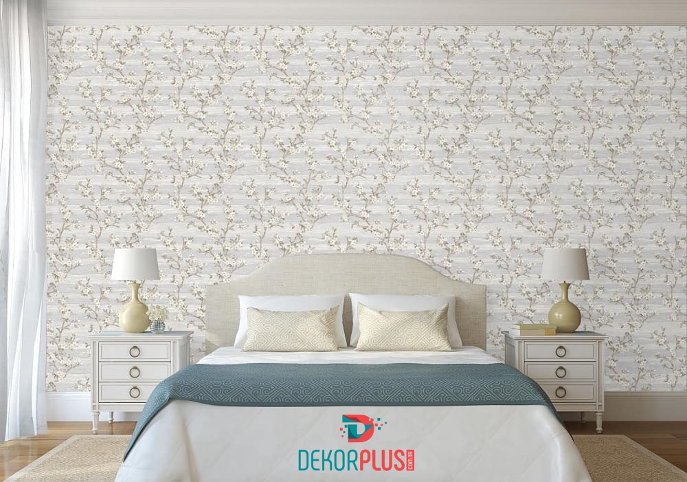 Vera 1505-1 Krem Renk, Çiçek Desenli Duvar Kağıdı - Görsel 4