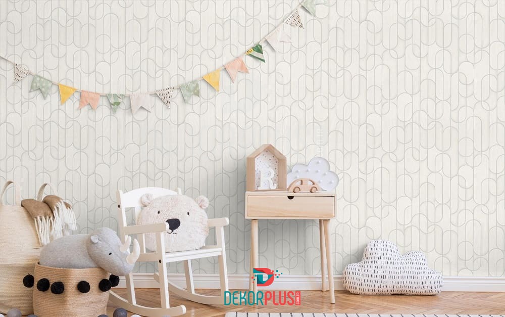 Vera 1514-1 Beyaz Renk, Geometrik Desenli Duvar Kağıdı