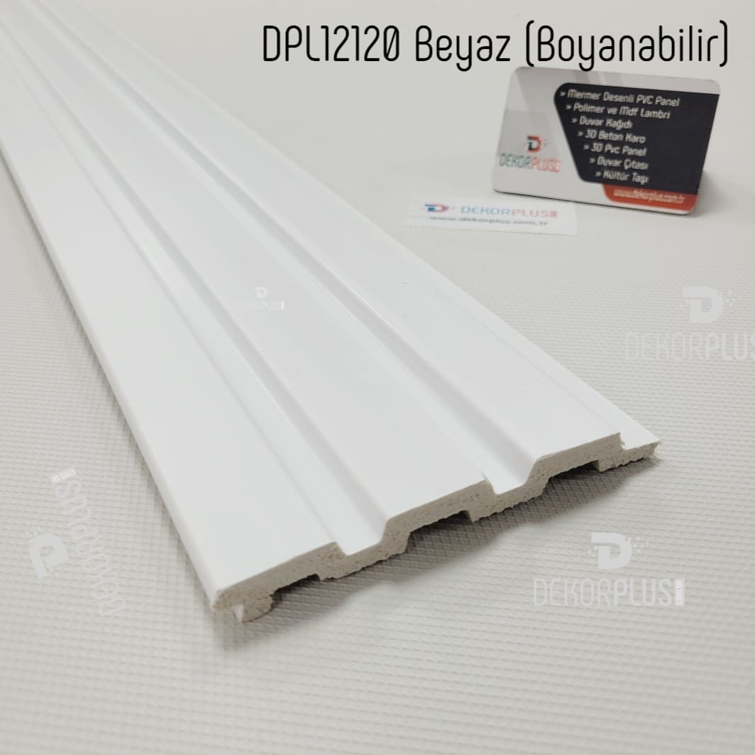 Beyaz Boyanabilir Polimer Lambri DPL12120