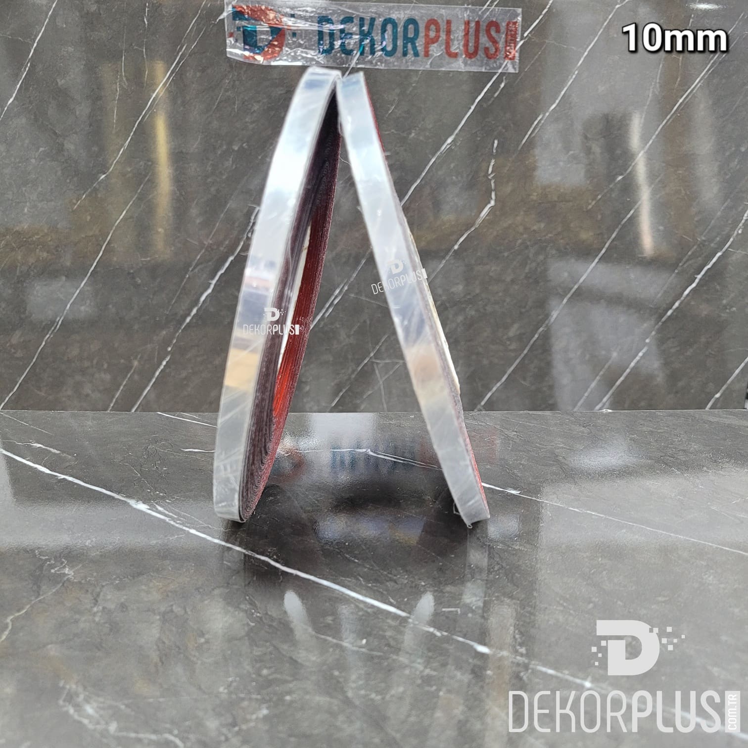 10mm Dekoratif Gümüş Şerit (1cm) (Yapışkanlı)