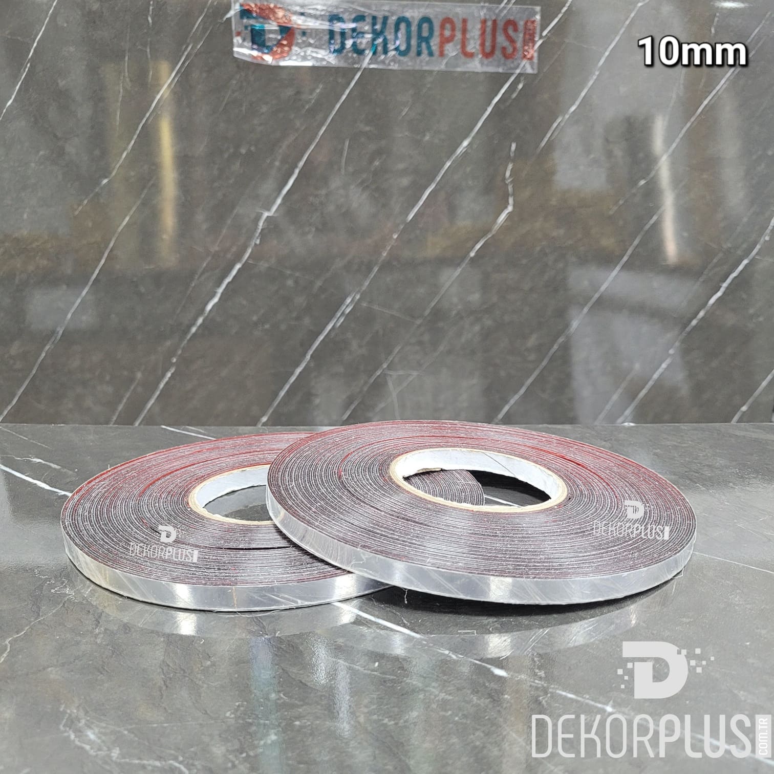 10mm Dekoratif Gümüş Şerit (1cm) (Yapışkanlı) - Görsel 3