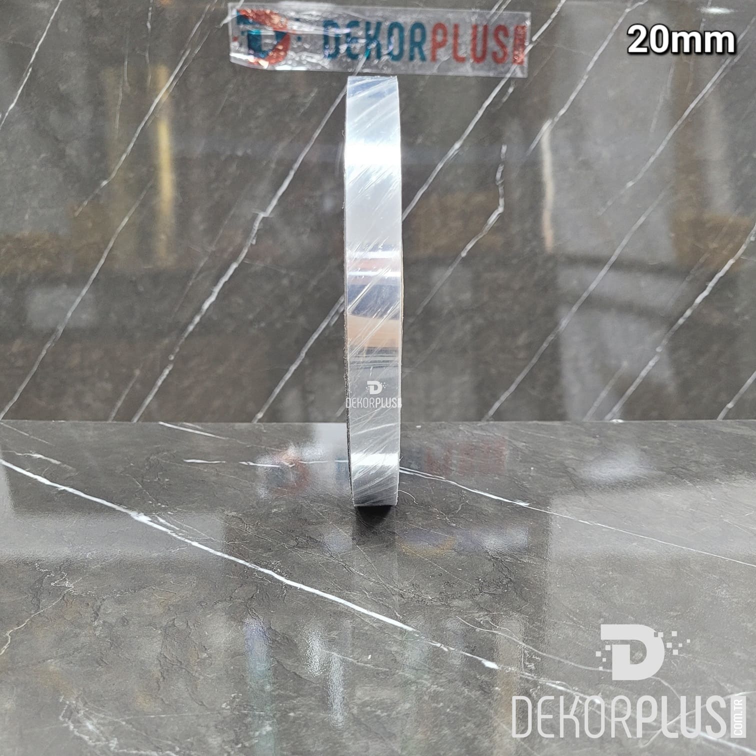 20mm Dekoratif Gümüş Şerit (2cm) (Yapışkanlı) - Görsel 3