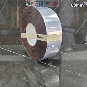 60mm Dekoratif Gümüş Şerit (6cm) (Yapışkanlı)
