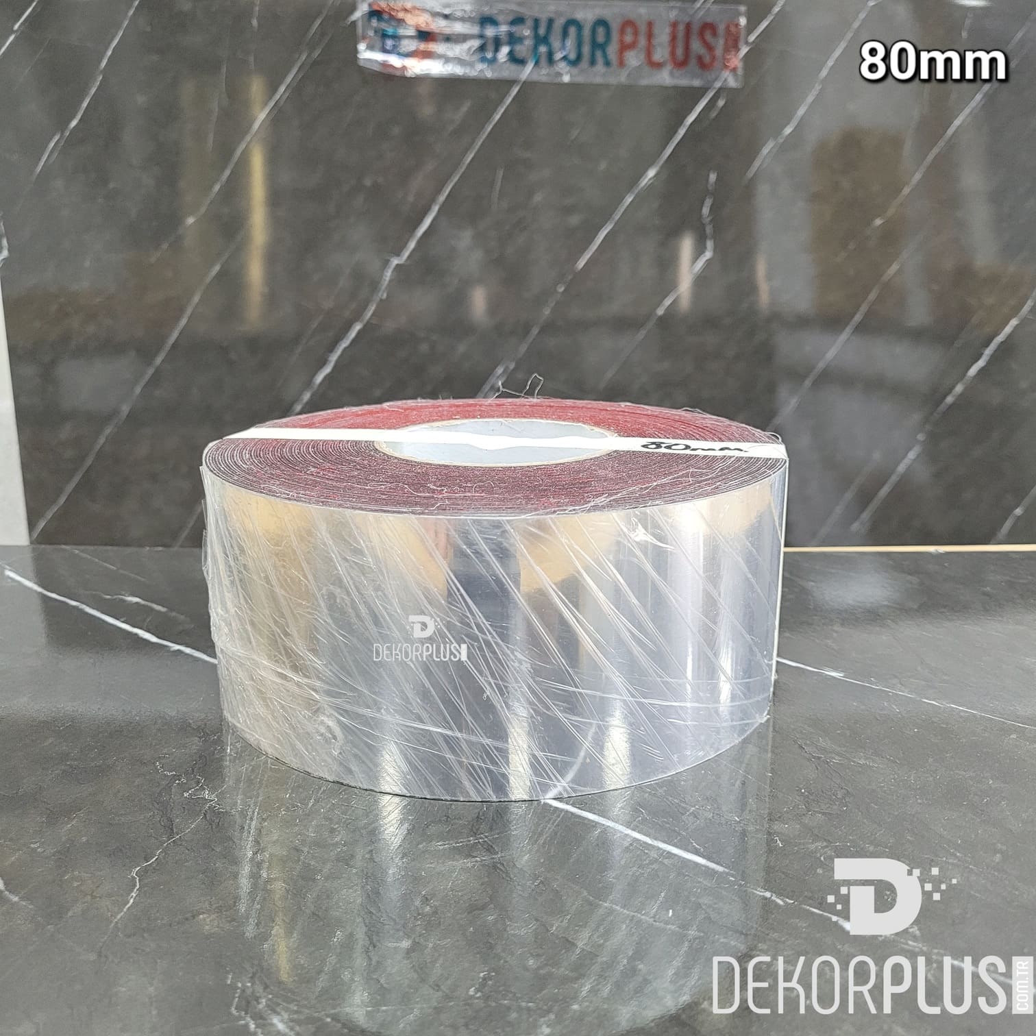 80mm Dekoratif Gümüş Şerit (8cm) (Yapışkanlı) - Görsel 3